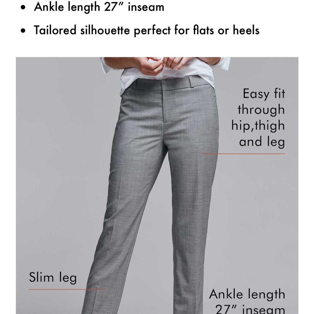 Banana Republic Light Gray Slim Fit Pants